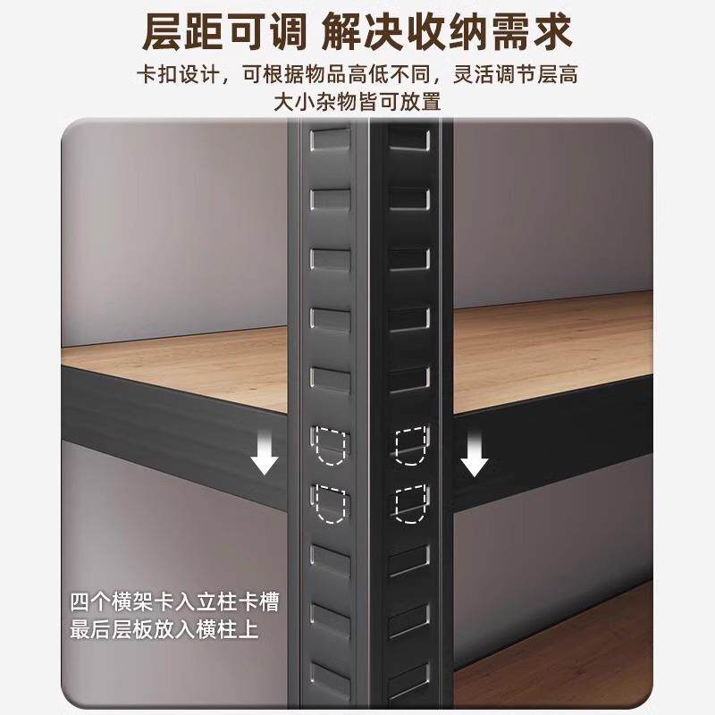 货架置架落地多层客厅物房收纳架阳台60781超市储柜厨子仓家用铁
