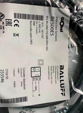议价原装正品传感器BALLUFF BES00E5 BES M12MD-PSC40B-BP02-003