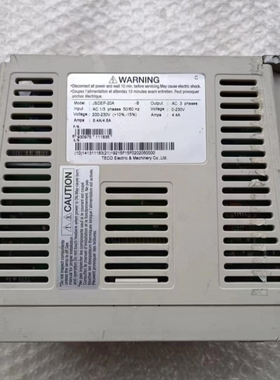 议价J253*东元伺服驱动器JSDEP-20A拆机件8成新实物拍摄