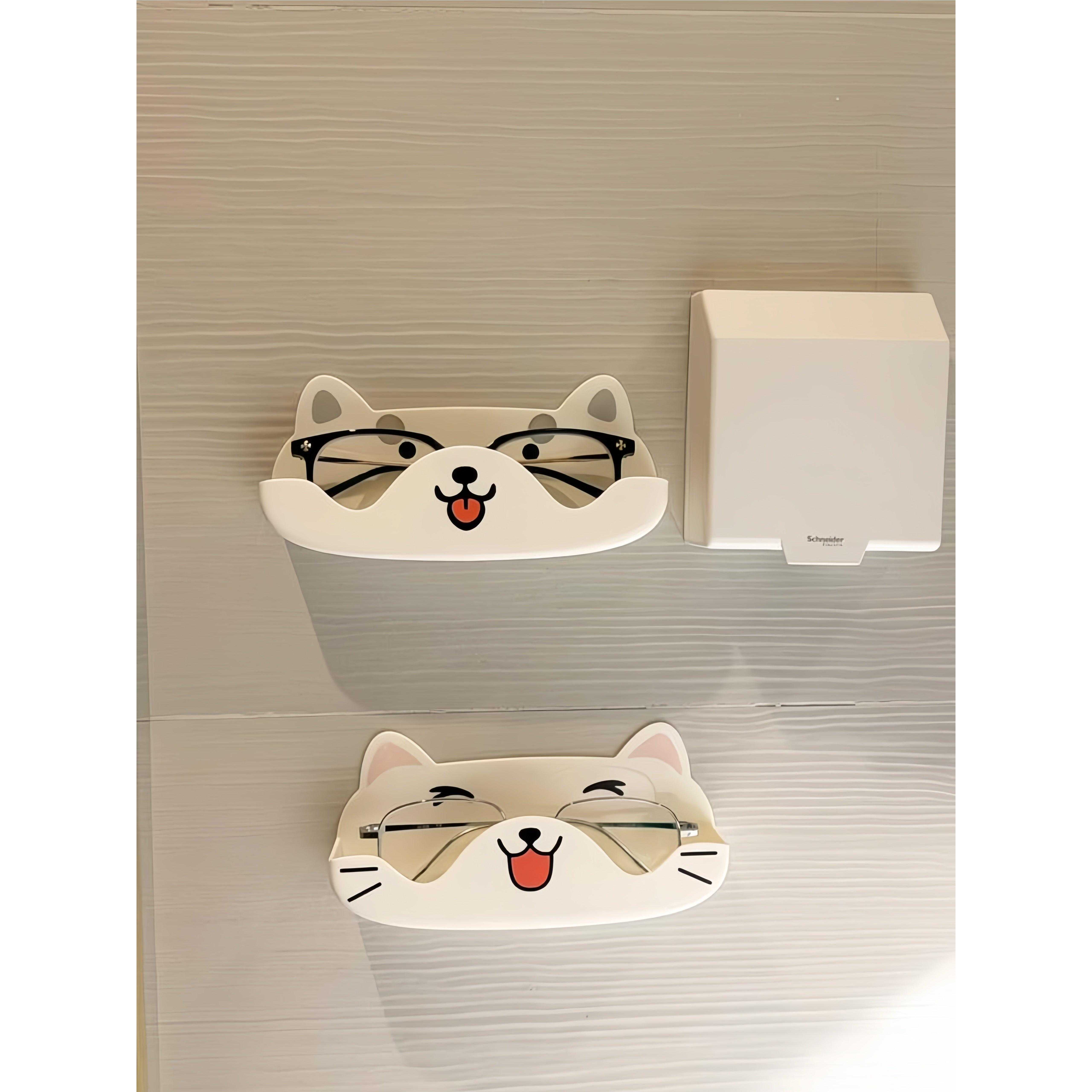 免打孔壁挂式酷狗萌猫眼镜收纳盒