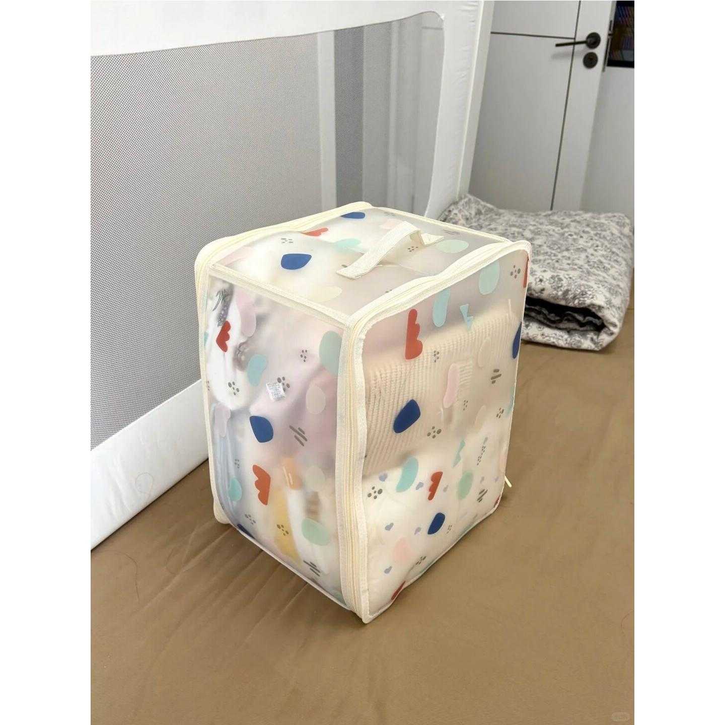 衣服收纳箱防尘可折叠透明玩具