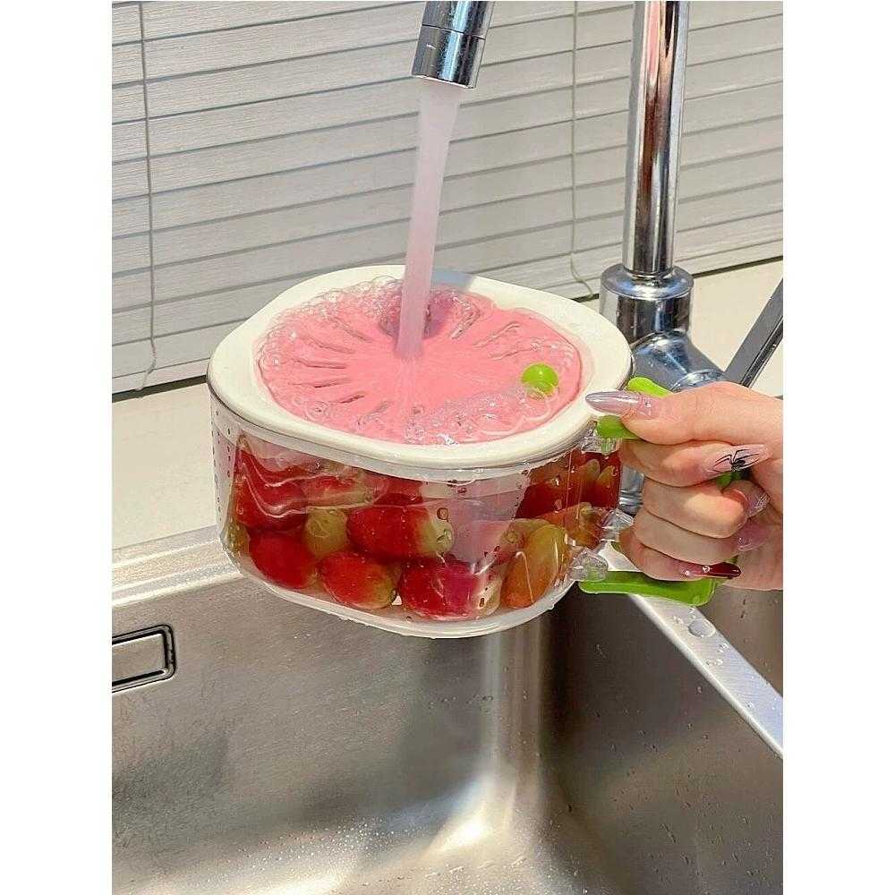 多巴胺沥水果盆洗水果沥水篮带盖