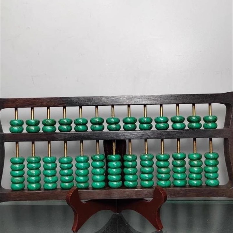 老算盘摆件老式实木算盘玉珠算盘镶算盘年份随机T彷古收藏不带支