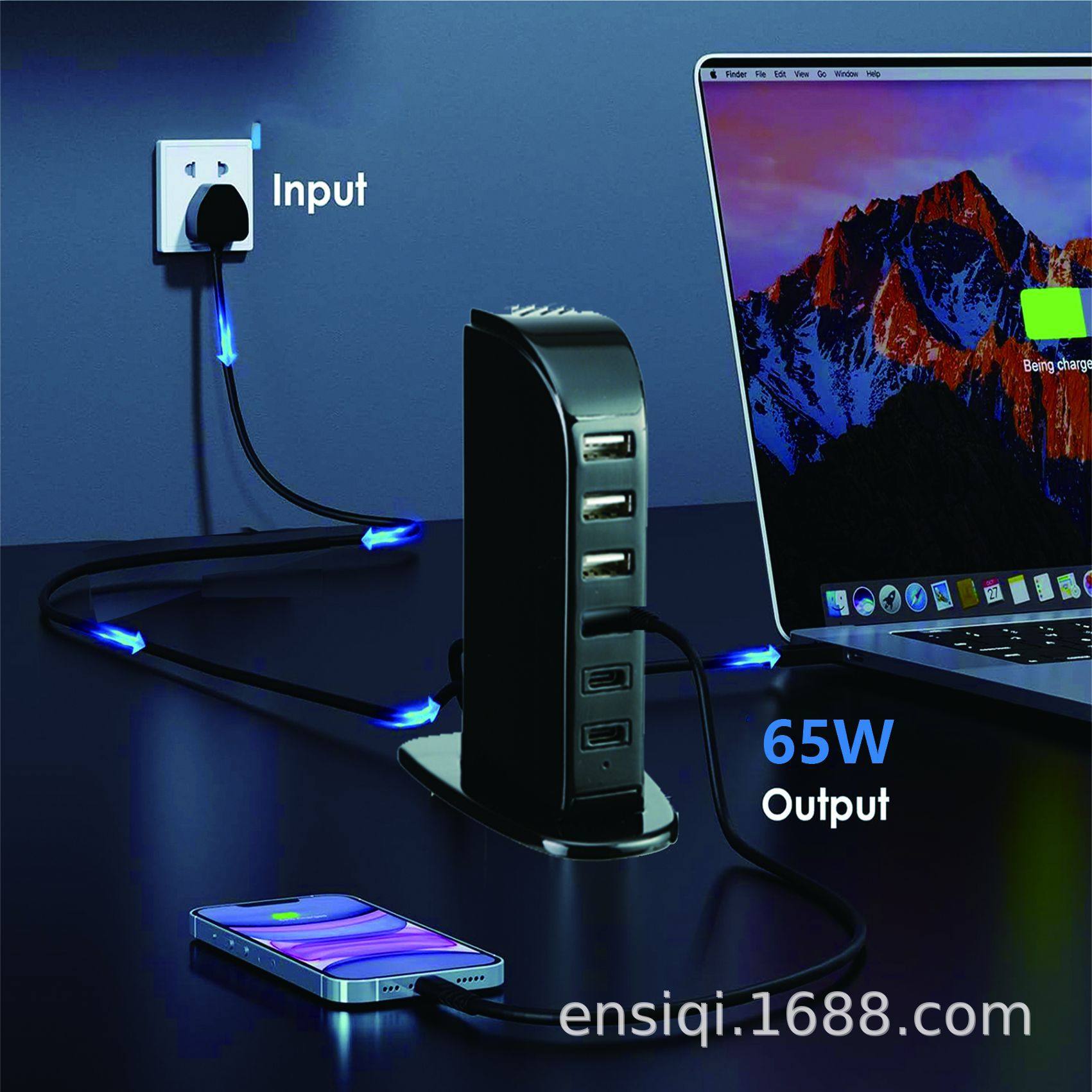 65W多口充电器HUB适合手机电脑可插USB/TYPEC/SD/TF卡快充电源,电脑硬件/显示器/电脑周边,其它电脑周边,淘宝优惠券,粉丝福利购,淘宝优惠卷