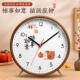 实木桌面时钟摆台式 钟表挂钟客厅2025新款 石英钟静音网红创意座钟