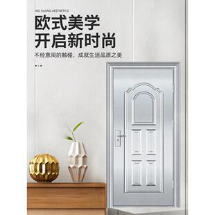 正宗纯304不锈钢门进入防盗门加厚白钢车库门制造商定制的房子后