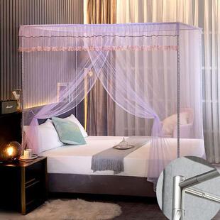 蚊帐2023新款家用卧室免安装一米八的床风扇加粗支架老式落地蚊帐