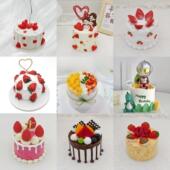 新 4英寸4英寸模拟生日蛋糕模型样品假蛋糕支持定制