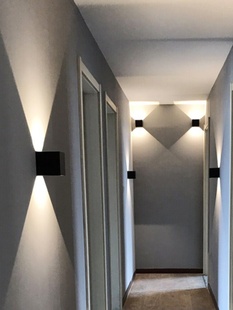 现代简约客厅卧室床头壁灯过道书房楼梯可调光壁灯背景墙防水壁灯