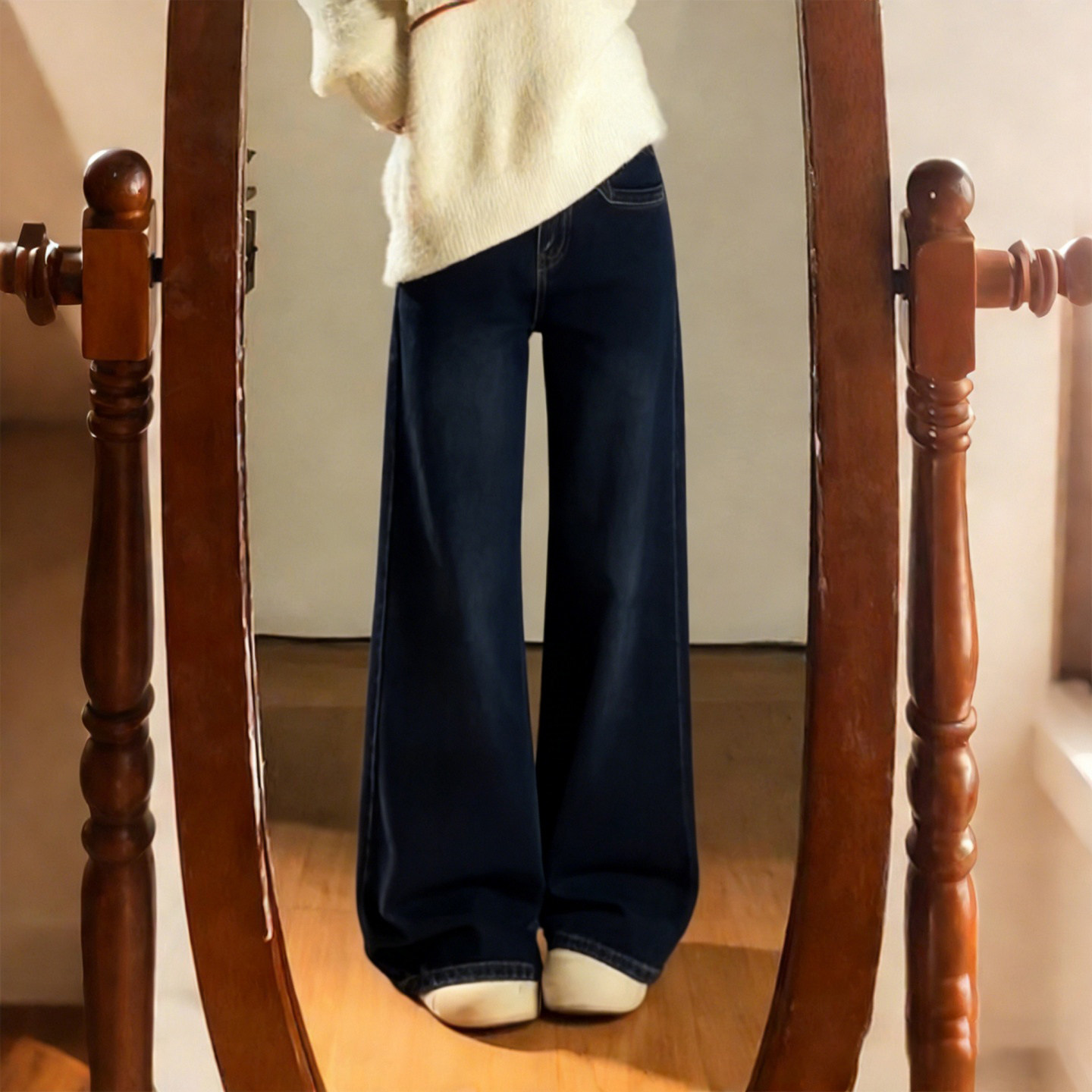 300斤胖mm大码女装高腰阔腿牛仔裤女宽松显瘦遮胯百搭直筒裤子潮,女装/女士精品,大码裤装,淘宝优惠券,粉丝福利购,淘宝优惠卷