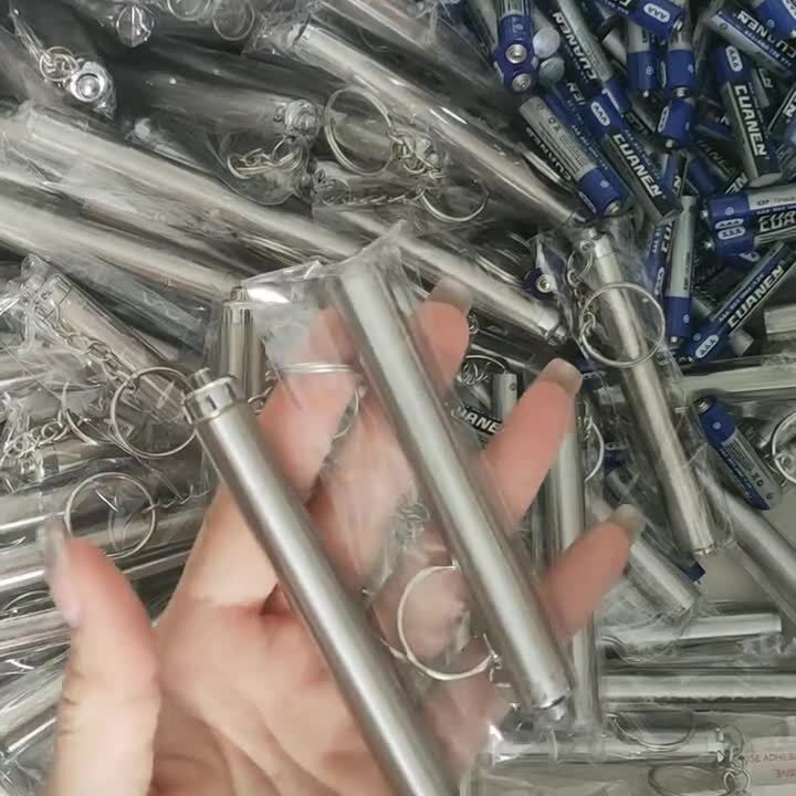 不锈钢LED迷你强光小手电筒小型便携家用户外耐用远射灯