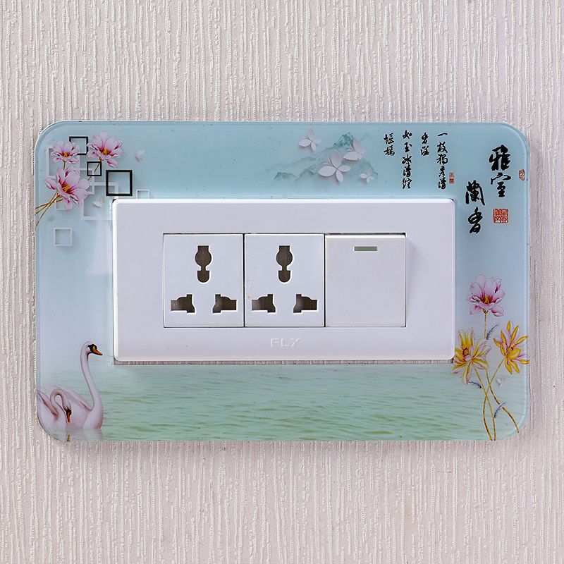长方形简约家用墙面防护套件居家防溅盒