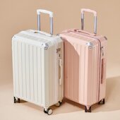 行李箱拉杆箱厂家 糖果色密码 箱金属包角USB充电口行李箱