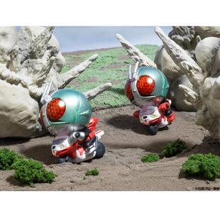 预售#  扭蛋 假面骑士骑车造型摆件摩托车Q版大头 帝骑 W 1号2号