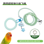 鹦鹉鸟小宠用伸缩放飞绳牵引延长绳虎皮牡丹玄风小太阳和尚遛鸟绳