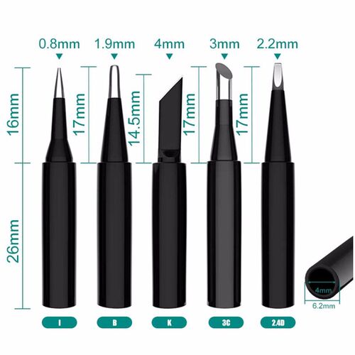 极速6PCS Soldering Iron Tip 900M-T Lead KFree For Hakko 936