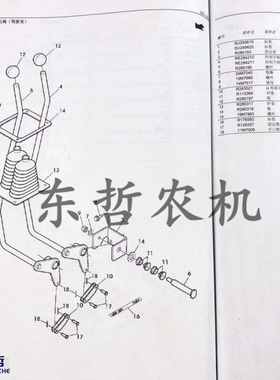 极速迪尔5-系列拖拉机农机配件R28031I7带驾驶室双液压控制杠杆护