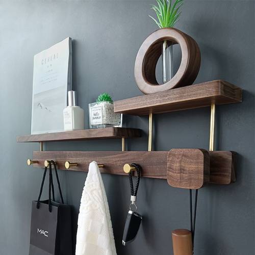 极速纯铜挂衣钩勾进门挂衣架墙上置物架实木玄R关挂钩壁挂式收纳