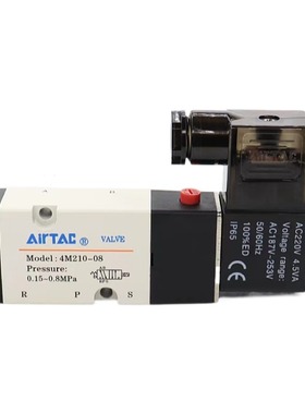 极速亚德客电磁阀4m310-10气缸控制阀4M2F10-08B面板式DC24V原装A