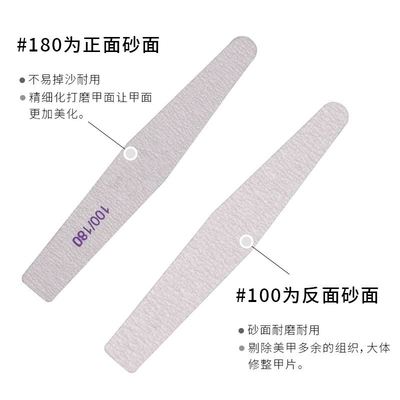 极速5Pcs/Set Nail file 100/180 SandpaperK nail file Sanding