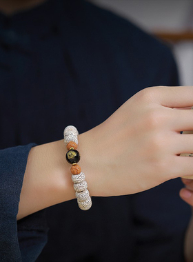 极速海南星月菩提手串女款绕指柔文玩H盘玩精品十二生肖本命佛串