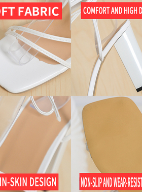 极速20a22 Summer White Black Woman Ankle Strap Sandals Leath