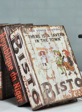 极速复古假书仿真书摆件客厅样板间装饰品咖N啡厅美式装饰书收纳