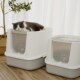 猫沙盆猫砂 除臭貓砂盆防外溅全封闭式 新品 猫厕c所大号除顶入式