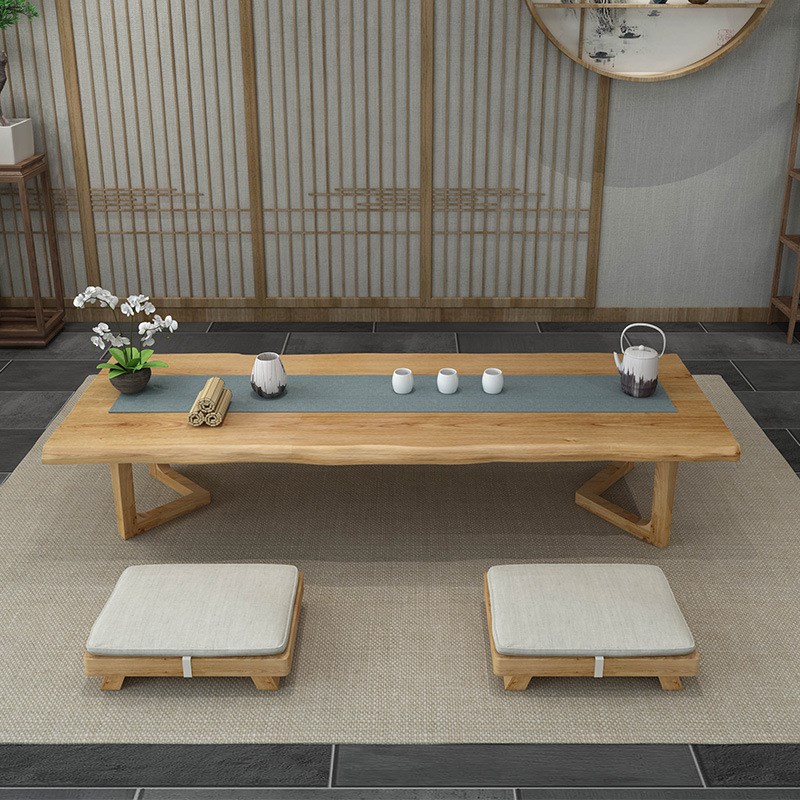 日式禅意茶桌飘窗桌小茶几 家居炕桌阳台长条实木矮桌榻榻米茶桌