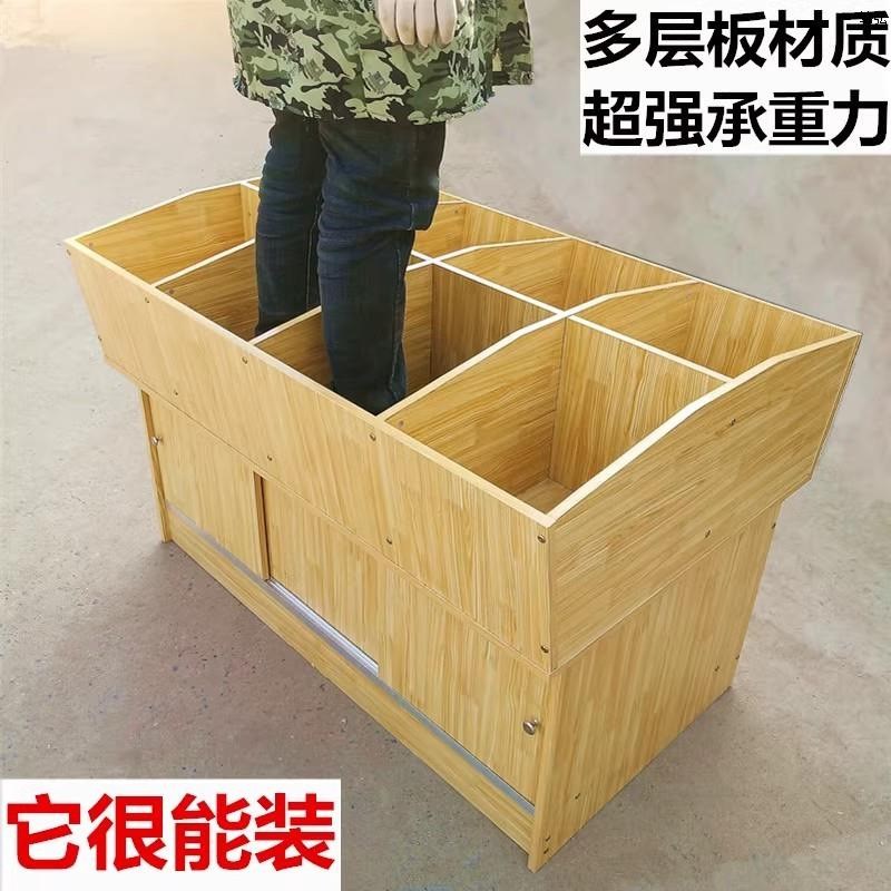 xh超市五谷杂粮桶米斗粮食散装货柜食品干果零食米粮桶木质散称架