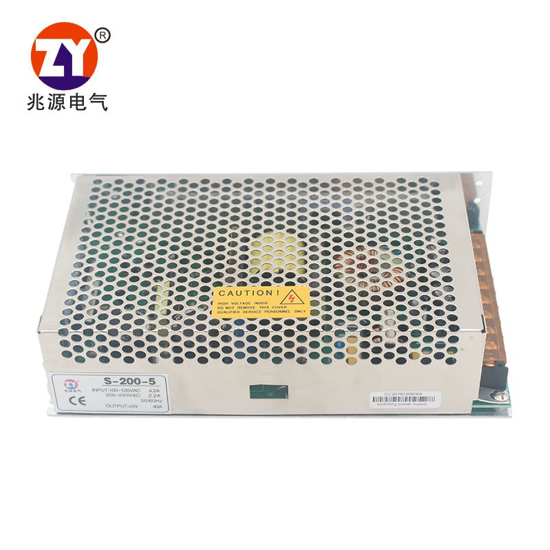 5V开关电源 LED开关电源 S-200-5 5V40A 门头显示屏开关电源DC5V