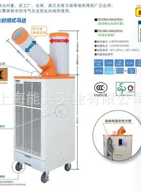 Suiden瑞电SS-28DJ-8A SS-28EJ-8A工业移动空调1.5匹降温制冷机