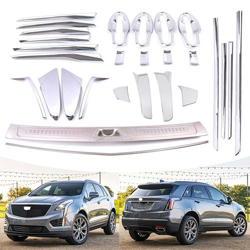 适用于16款凯迪拉克CadillacXT5门碗前雾灯眉门槛条护板外饰