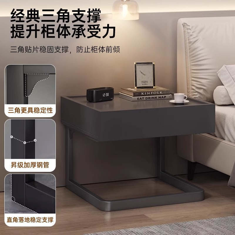 床头柜简约现代卧室家用轻奢感酒店收纳柜悬浮床边柜2025新款