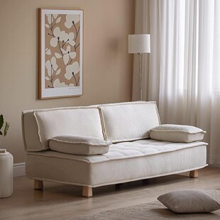 轻奢款布艺沙发云朵懒人沙发可躺可睡小户型客厅沙发可变床三人位