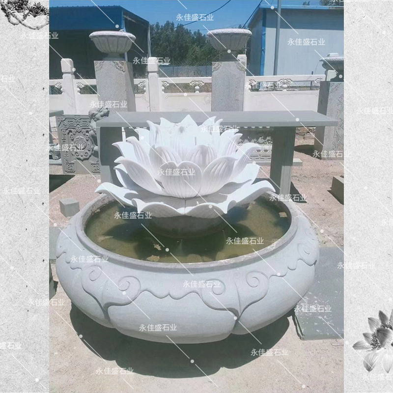 花岗岩水缸水钵水景荷花缸花盆整石石盆石钵雕刻花瓶石头水缸摆件