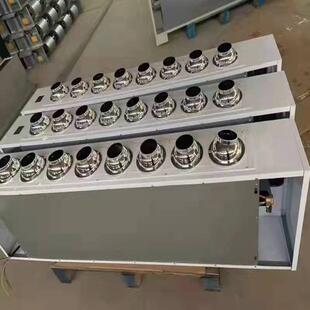 卧式明装风机盘管商用8孔射流吊顶降温冷暖一体机射流口