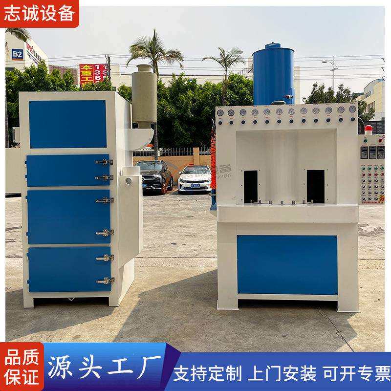 涡轮叶片玻璃瓶灯罩内胆表面清理打砂机连续转盘式自动喷砂机