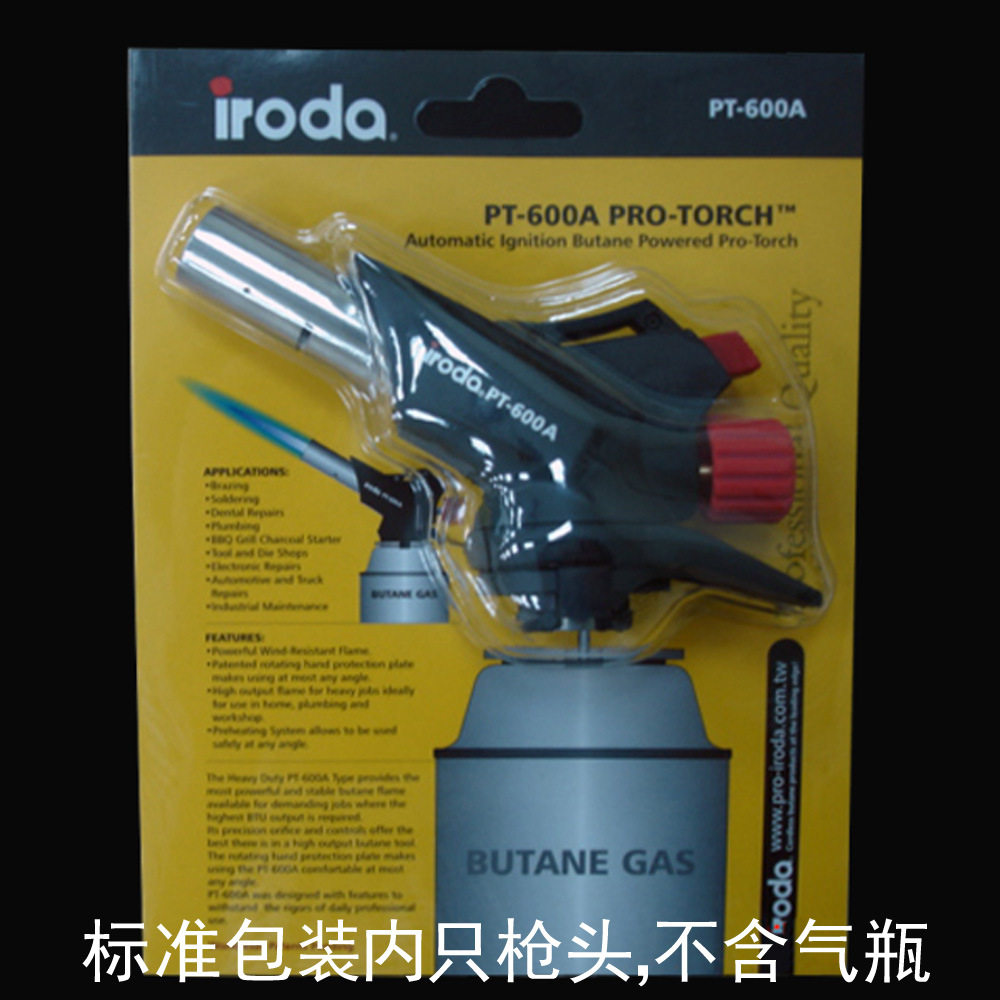 台湾IRODA爱烙达 PT-600A 火炬喷火枪 便携式 喷枪（不含气罐）