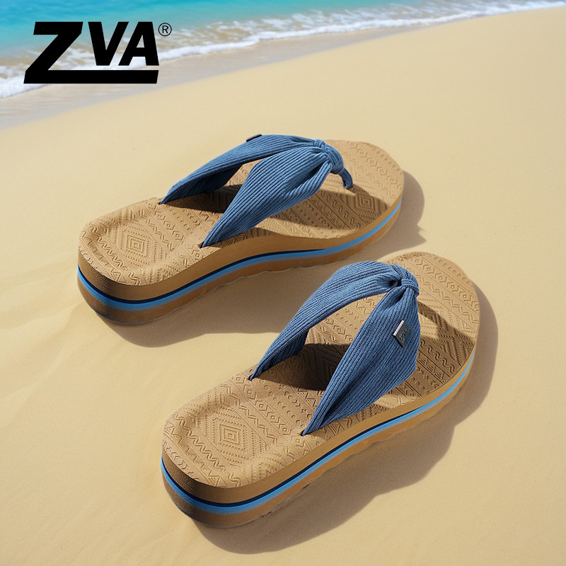 ZVA厚底人字拖女2025新款夏季外穿海边沙滩防滑时尚高级夹脚拖鞋
