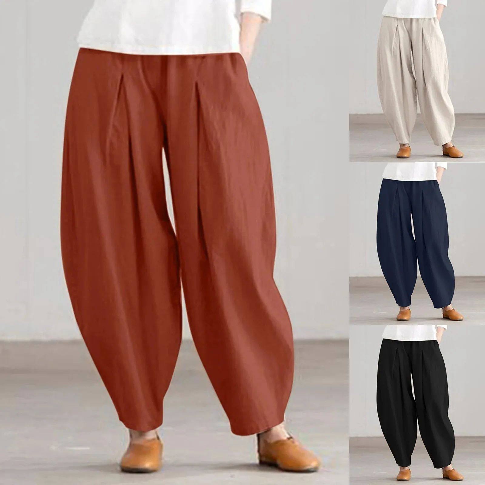 Simple pleated pocket wide leg pants      简约褶皱口袋阔腿裤