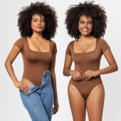 color 方领连衣短裤 slim necked Solid 纯色修身 square jumpsuit