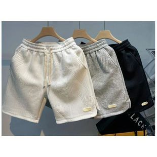 wavy grain shorts Sports 运动系带波浪纹短裤 lace