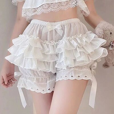 女士网纱蕾丝居家睡裤