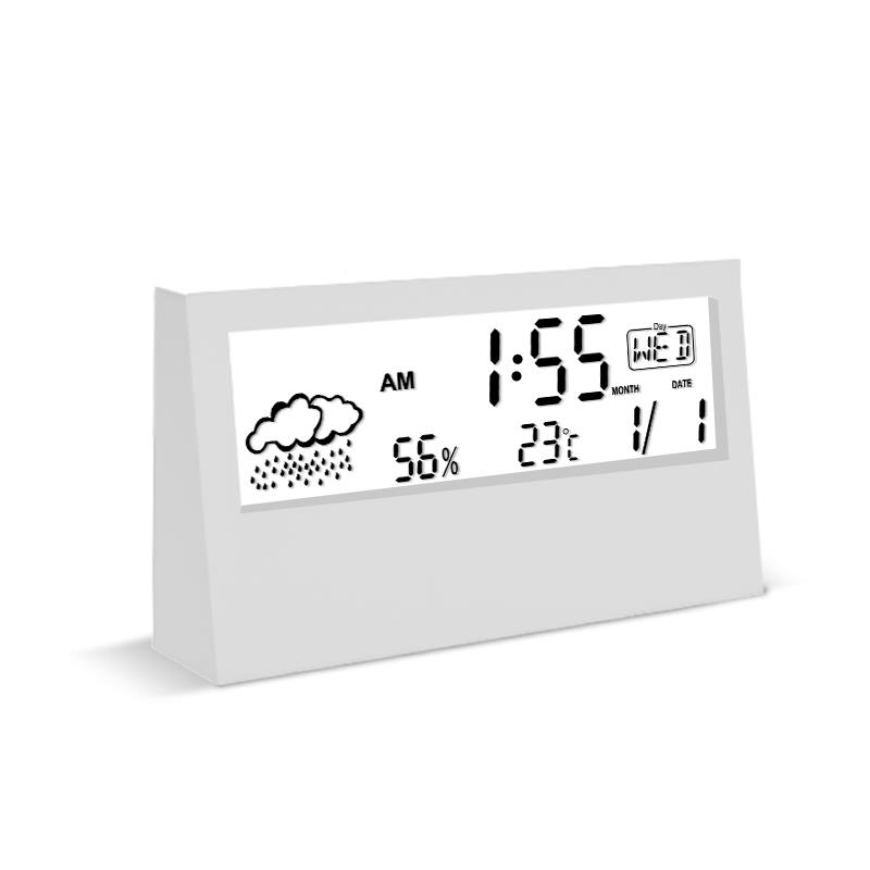 温度计室内家用精准高精度婴儿房时钟闹钟铃声电子干湿温湿度计表