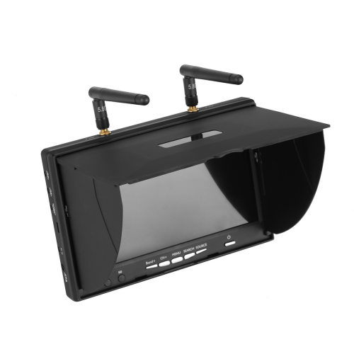 LS-5802D 手持显示屏 5.8G DVR 7英寸 液晶显示屏 双接收 DVR录像