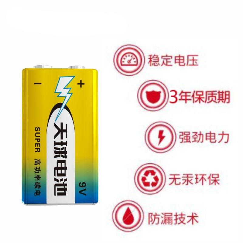 测温枪9V充电电池万能表6F22方块形报警器感应器1604G测线仪电池