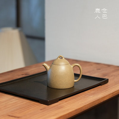 仓巴人鹿 秦权 宜兴紫砂壶原矿本山绿泥纯手工中式茶壶茶器170cc