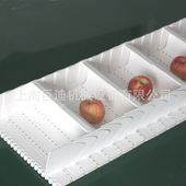 裙边 opb平板带勺形刮板网带 当板高 6100系列提升爬坡机PP网带