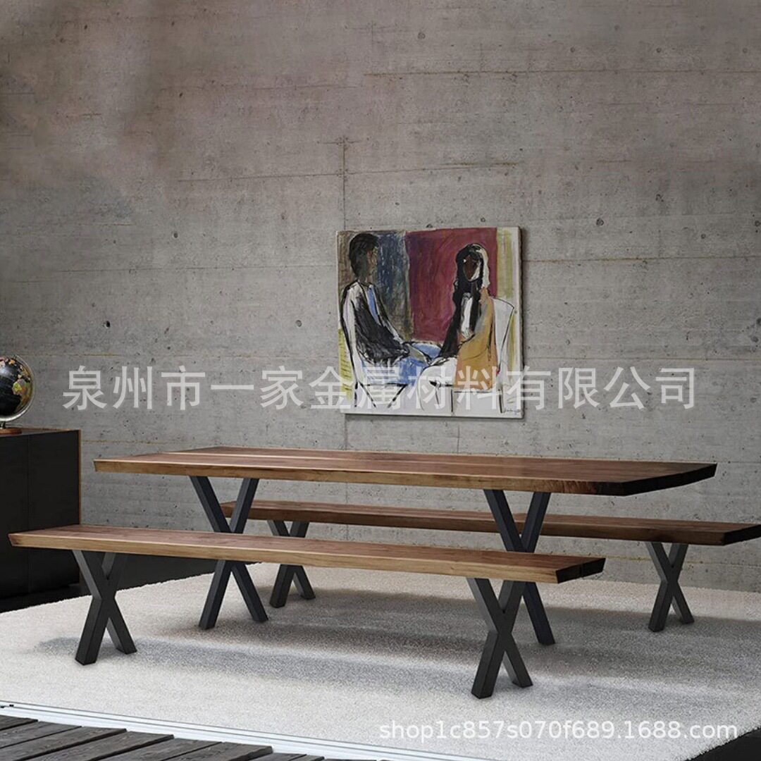 简约铁艺桌腿桌面支架茶几吧台桌脚承重型桌腿支架家具腿